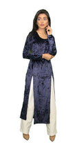 Load image into Gallery viewer, Maya Navy Velvet Trouser Suit

