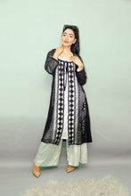 Load image into Gallery viewer, Zayn Silver Suit with Lace Jacket Set
