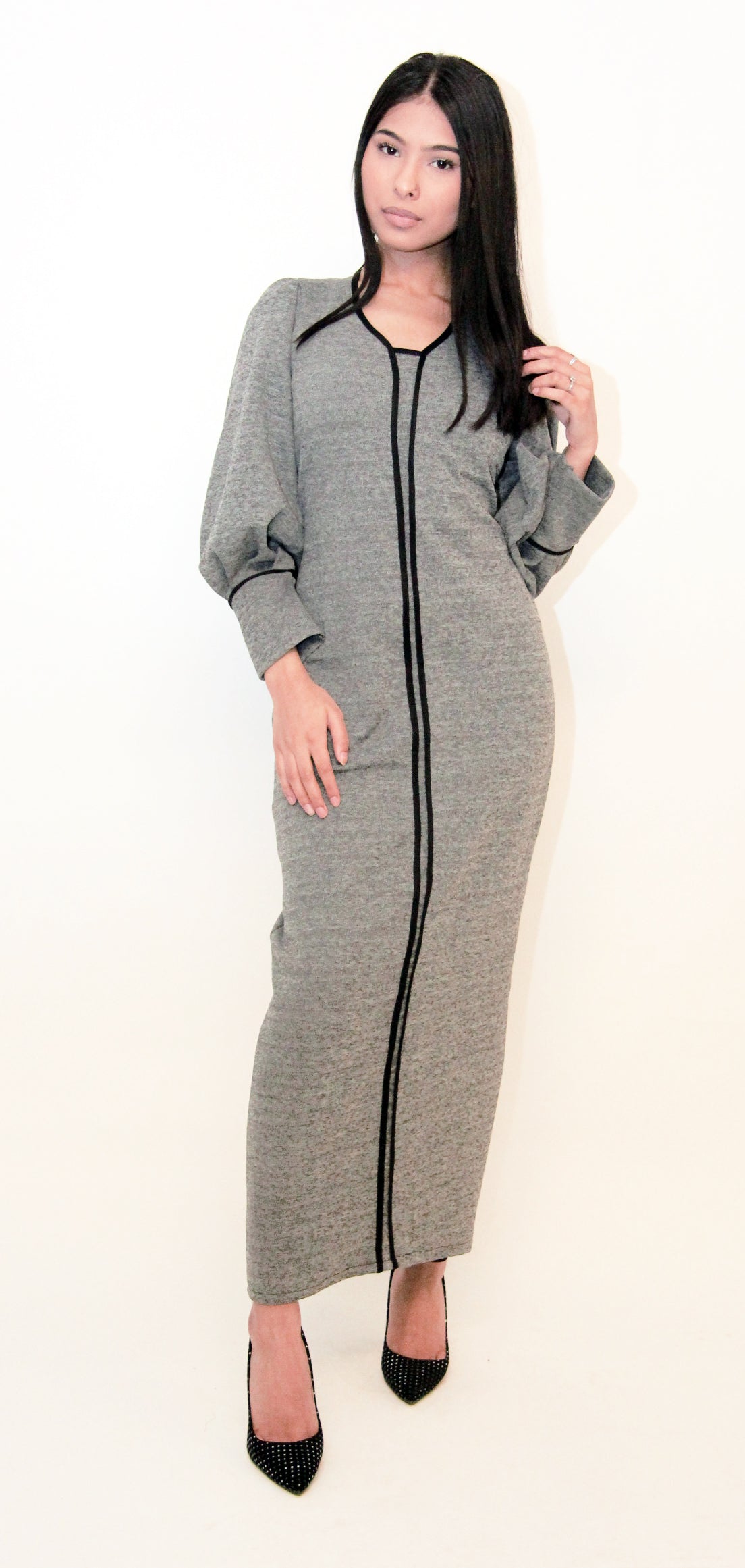 Dana Grey Long Dress